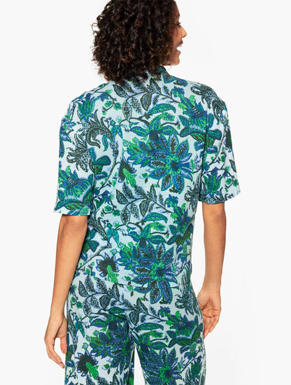 Talbots AQUA CLUB GAUZE POPOVER SHIRT COVER-UP - BALI BLOOMS