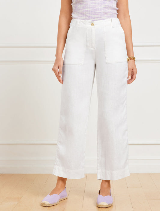 Talbots STRAIGHT ANKLE WASHED LINEN PANTS