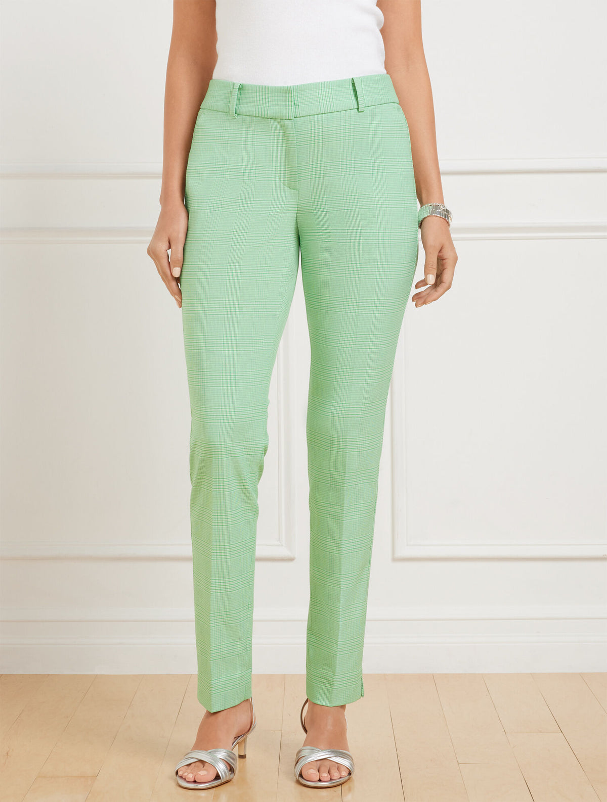 Talbots TALBOTS HAMPSHIRE STRAIGHT ANKLE PANTS - LUCETTA GLEN PLAID