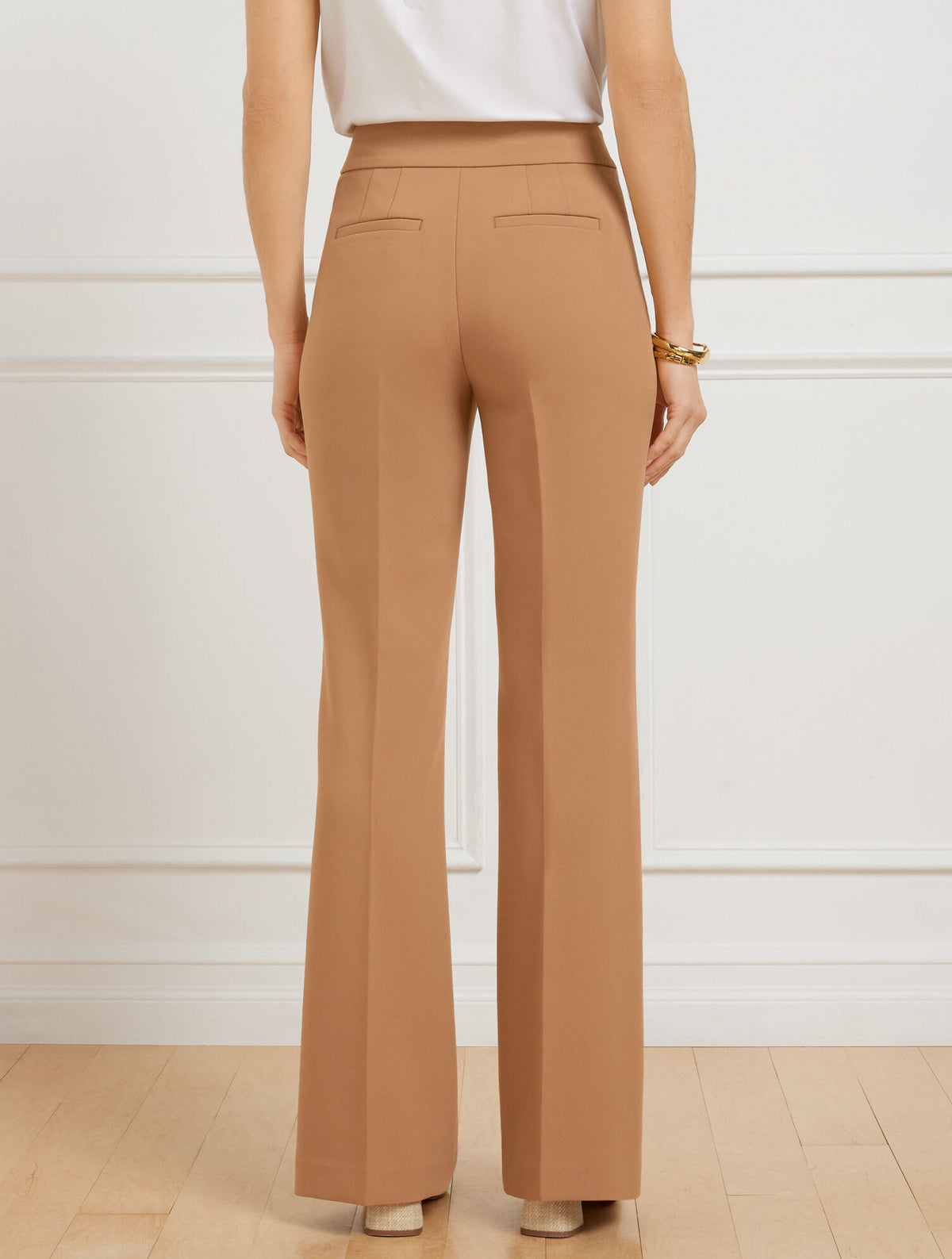 Talbots FLARE LEG BELTED TWILL PANTS