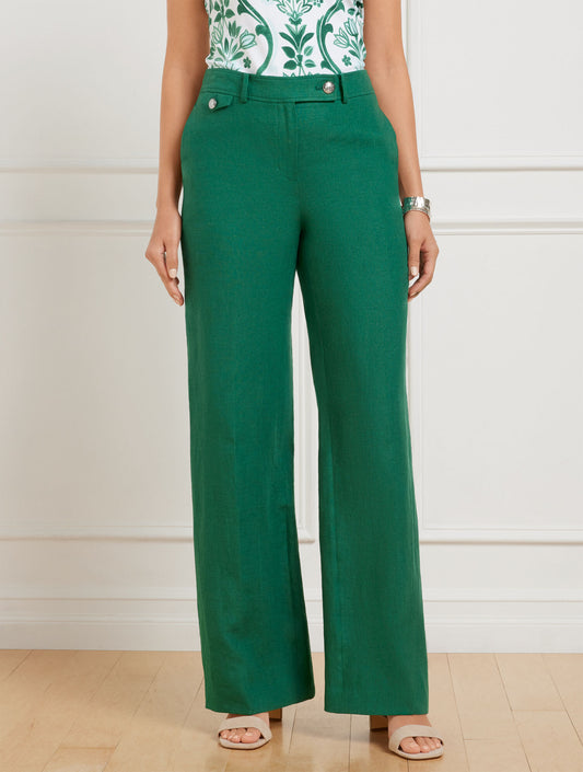 Talbots TALBOTS GREENWICH WIDE LEG LINEN PANTS