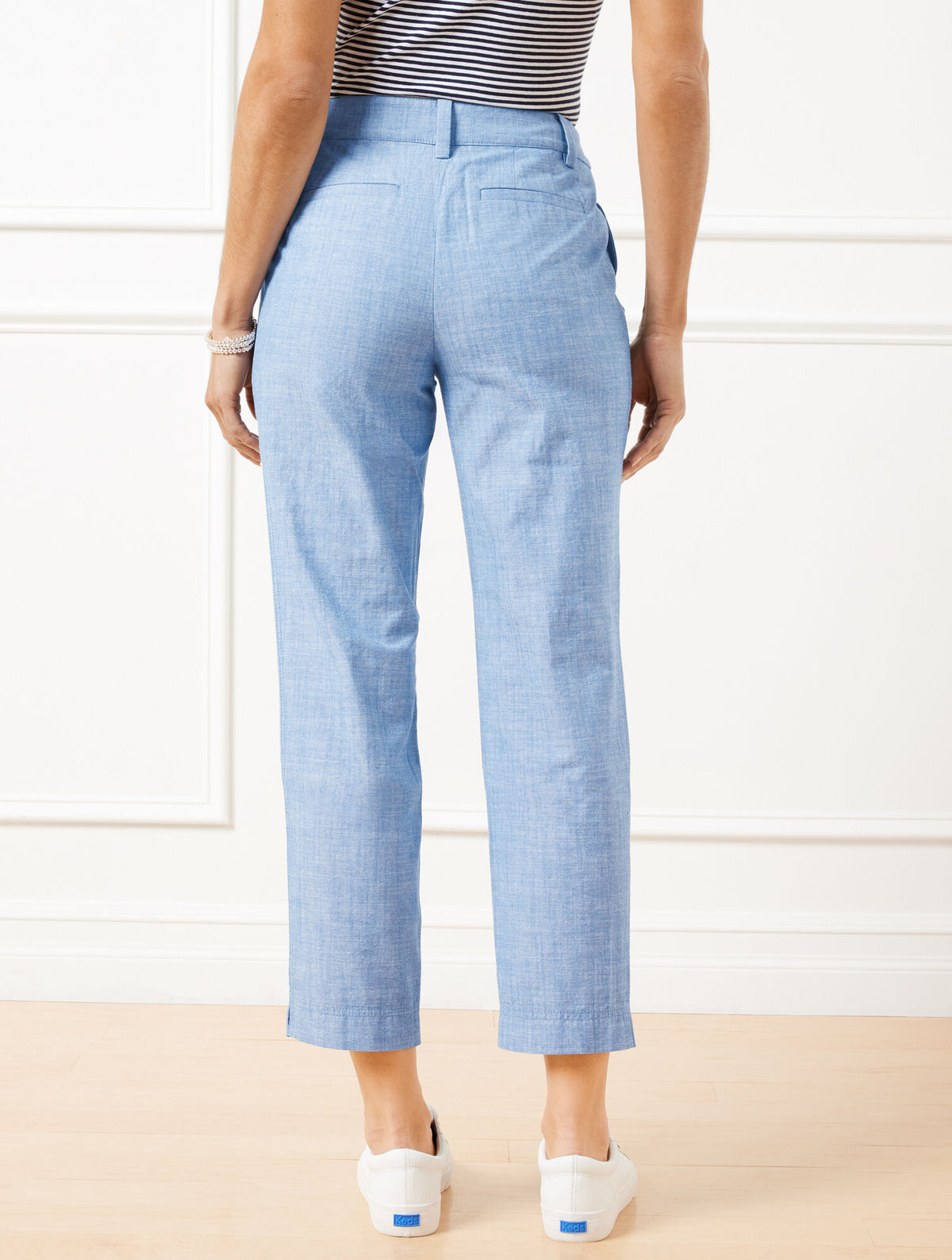 Talbots PERFECT CROPS - NEWPORT CHAMBRAY