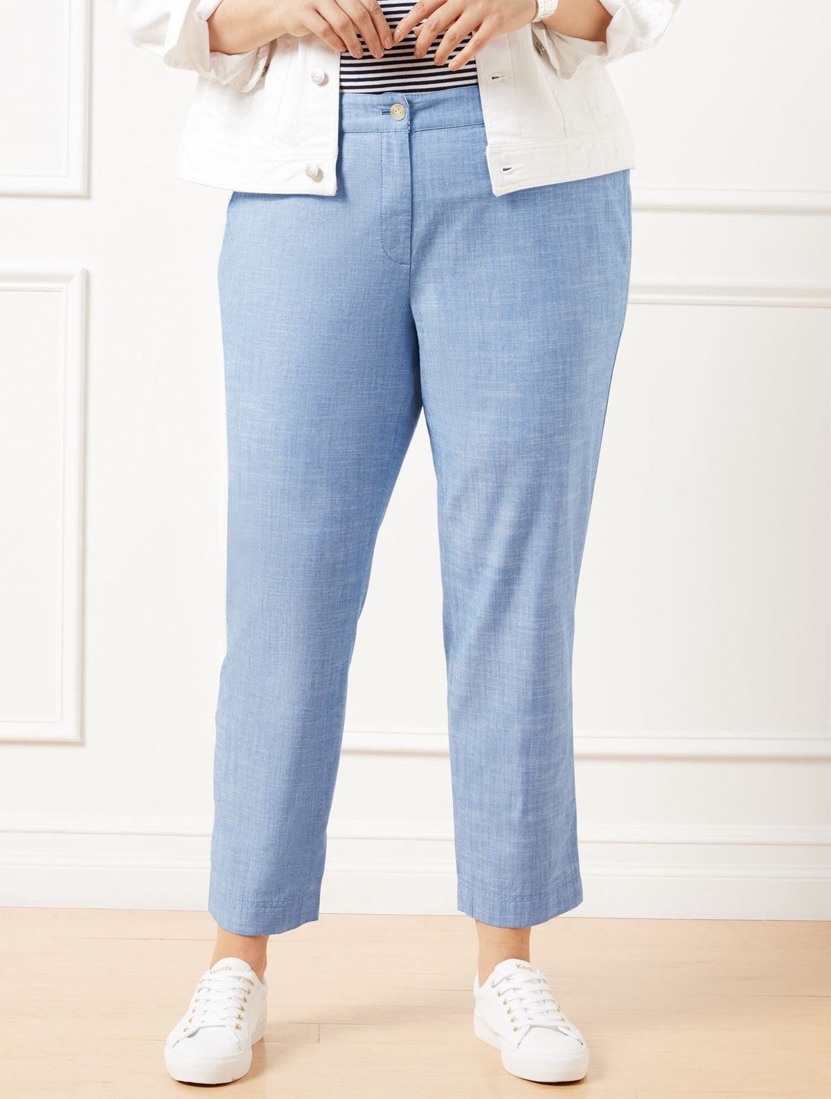Talbots PERFECT CROPS - NEWPORT CHAMBRAY