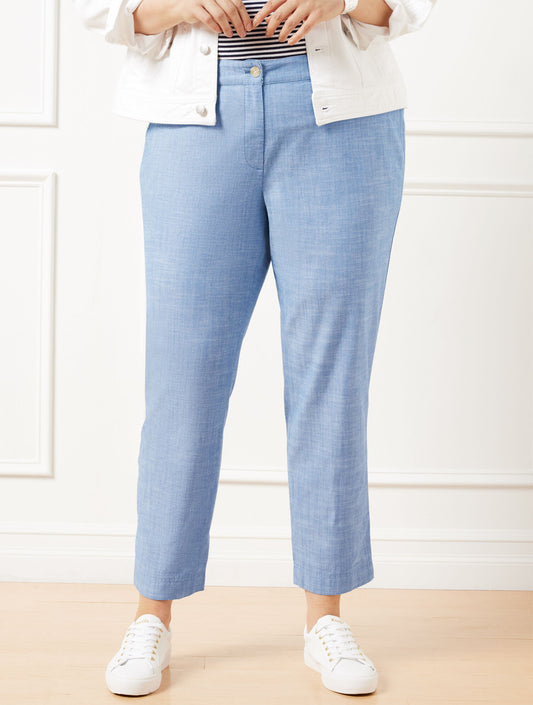 Talbots PERFECT CROPS - NEWPORT CHAMBRAY