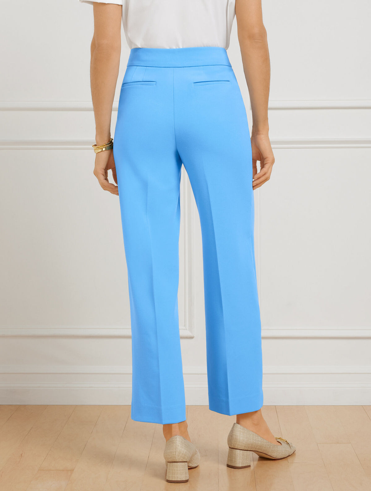 Talbots TAILORED STRETCH SLIM WIDE ANKLE PANTS