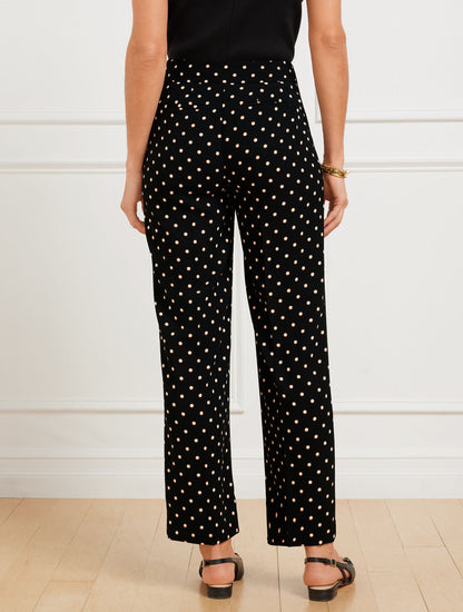 Talbots SLIM WIDE ANKLE PANTS - DAISY DOT