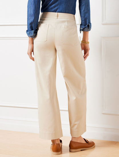 Talbots WIDE ANKLE TWILL PANTS
