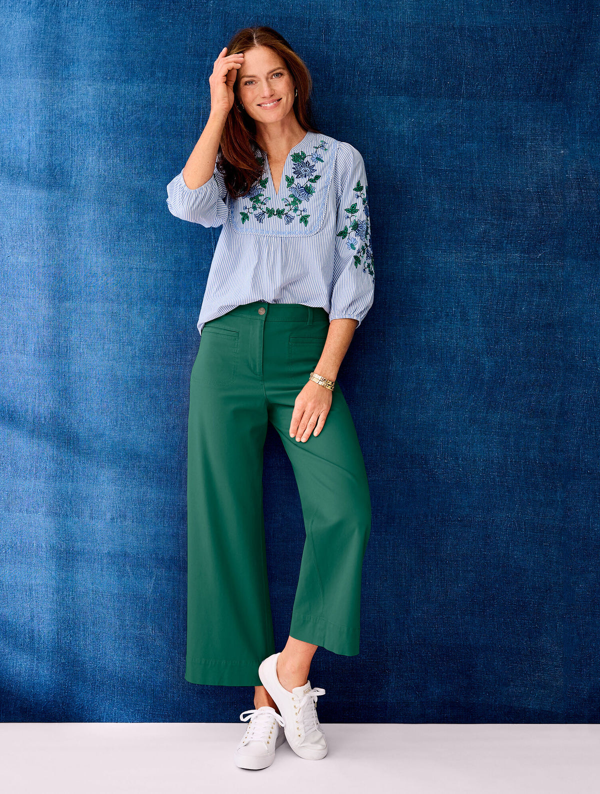 Talbots WIDE ANKLE TWILL PANTS