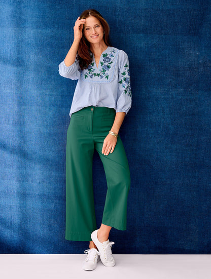 Talbots WIDE ANKLE TWILL PANTS