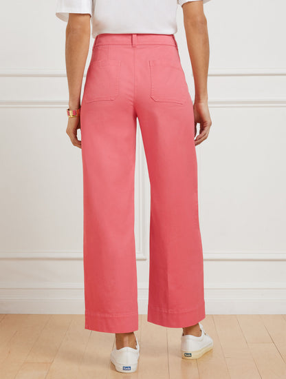Talbots WIDE ANKLE TWILL PANTS