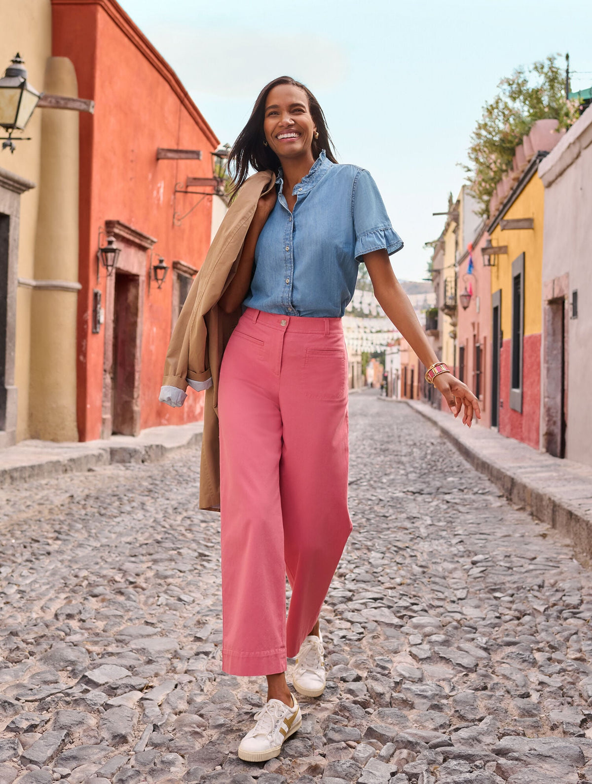 Talbots WIDE ANKLE TWILL PANTS