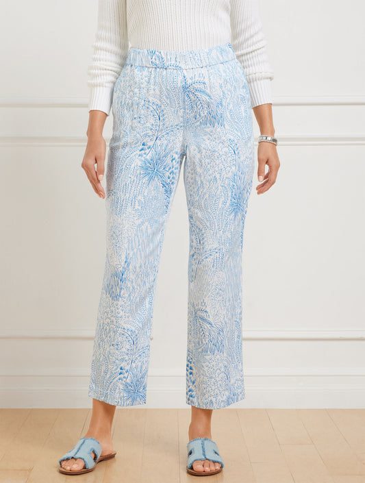 Talbots SLIM LEG CROP PANTS - BLISSFUL MEADOW