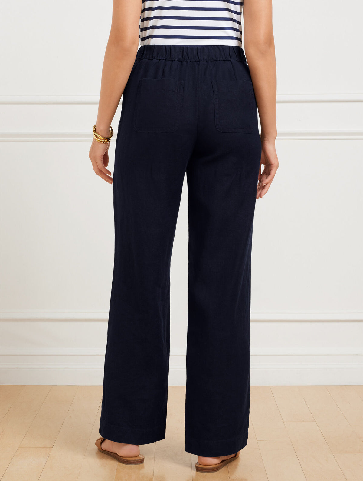 Talbots WIDE LEG WASHED LINEN PANTS