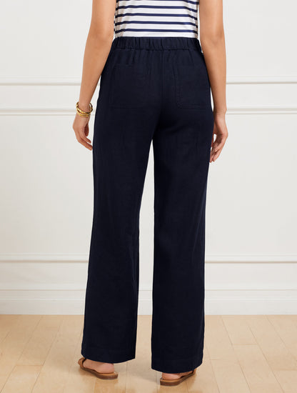 Talbots WIDE LEG WASHED LINEN PANTS