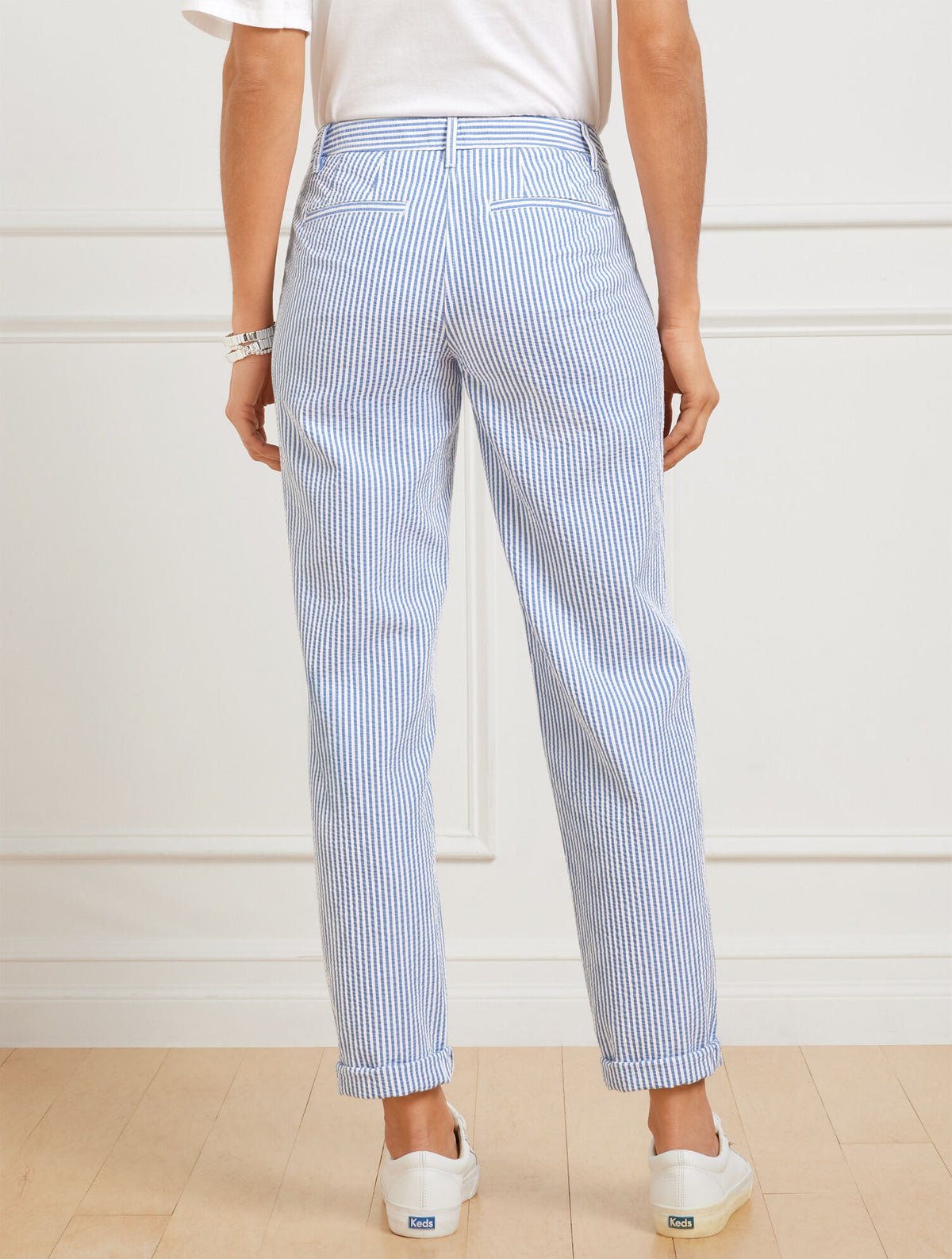 Talbots RELAXED CHINOS - SUNSHINE SEERSUCKER