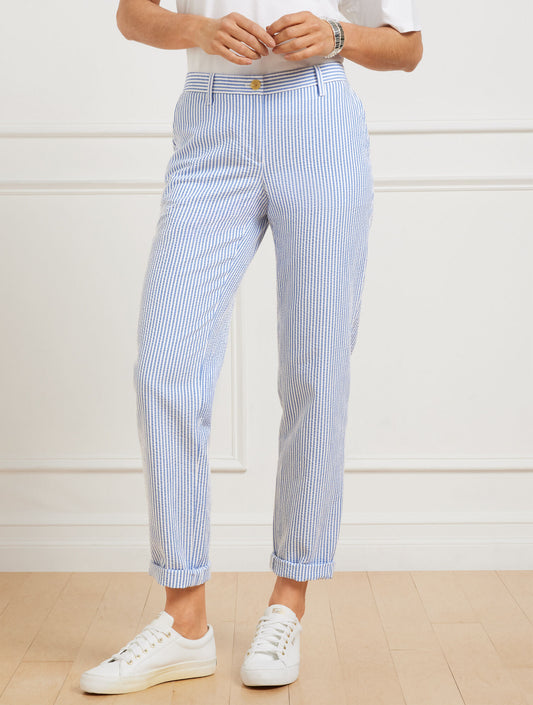 Talbots RELAXED CHINOS - SUNSHINE SEERSUCKER