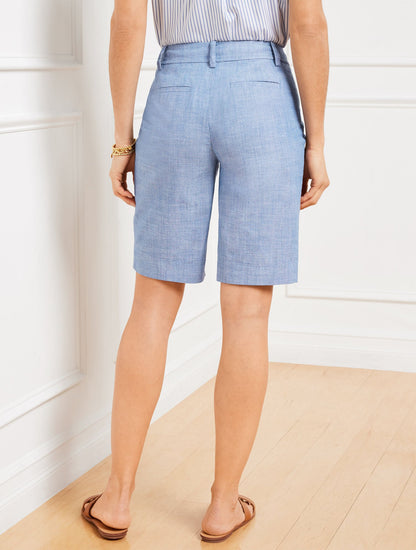 Talbots PERFECT SHORTS - NEWPORT CHAMBRAY - 10.5”