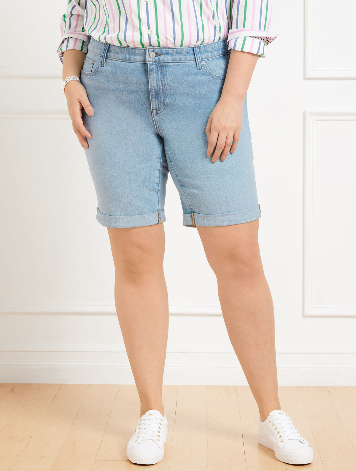 Talbots GIRLFRIEND DENIM SHORTS - HIGHLAND WASH