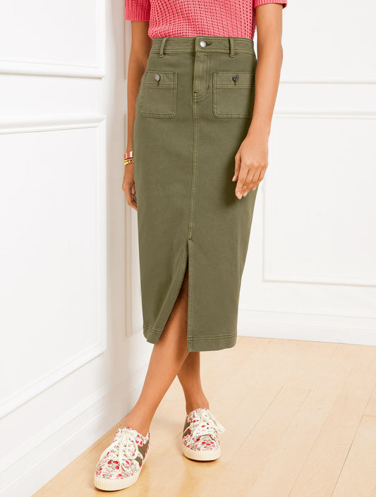 Talbots DENIM MIDI SKIRT