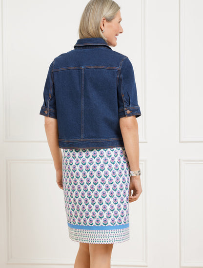 Talbots SHORT SLEEVE JEAN JACKET - ERICA WASH
