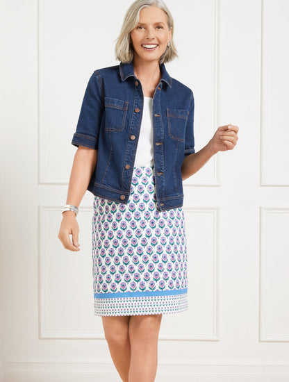 Talbots SHORT SLEEVE JEAN JACKET - ERICA WASH