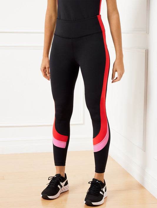 Talbots PERFORMANCE INTERLOCK LEGGINGS - COLORBLOCK