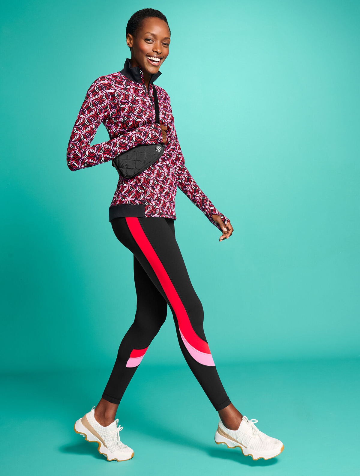 Talbots PERFORMANCE INTERLOCK LEGGINGS - COLORBLOCK