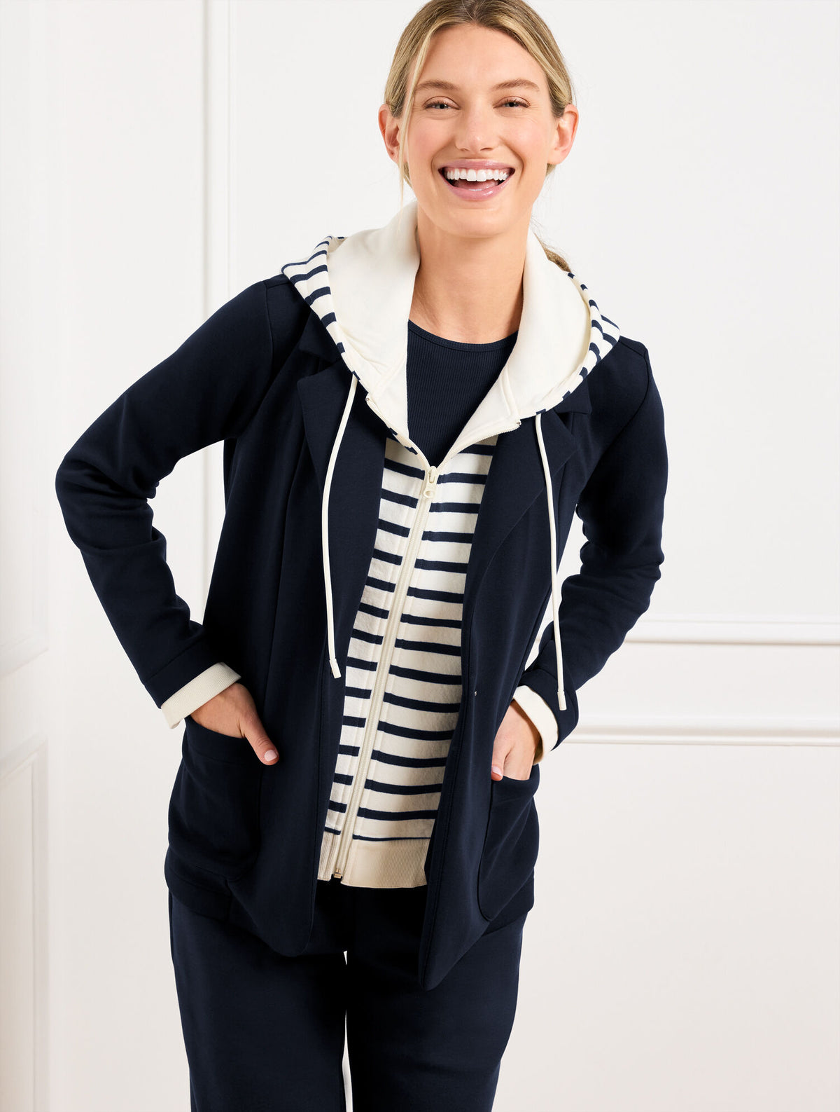 Talbots AIRKNIT STRETCH FULL ZIP BLAZER