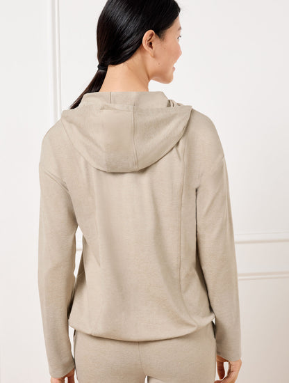 Talbots BUTTERY SOFT EASY KNIT BUNGEE HEM HOODIE