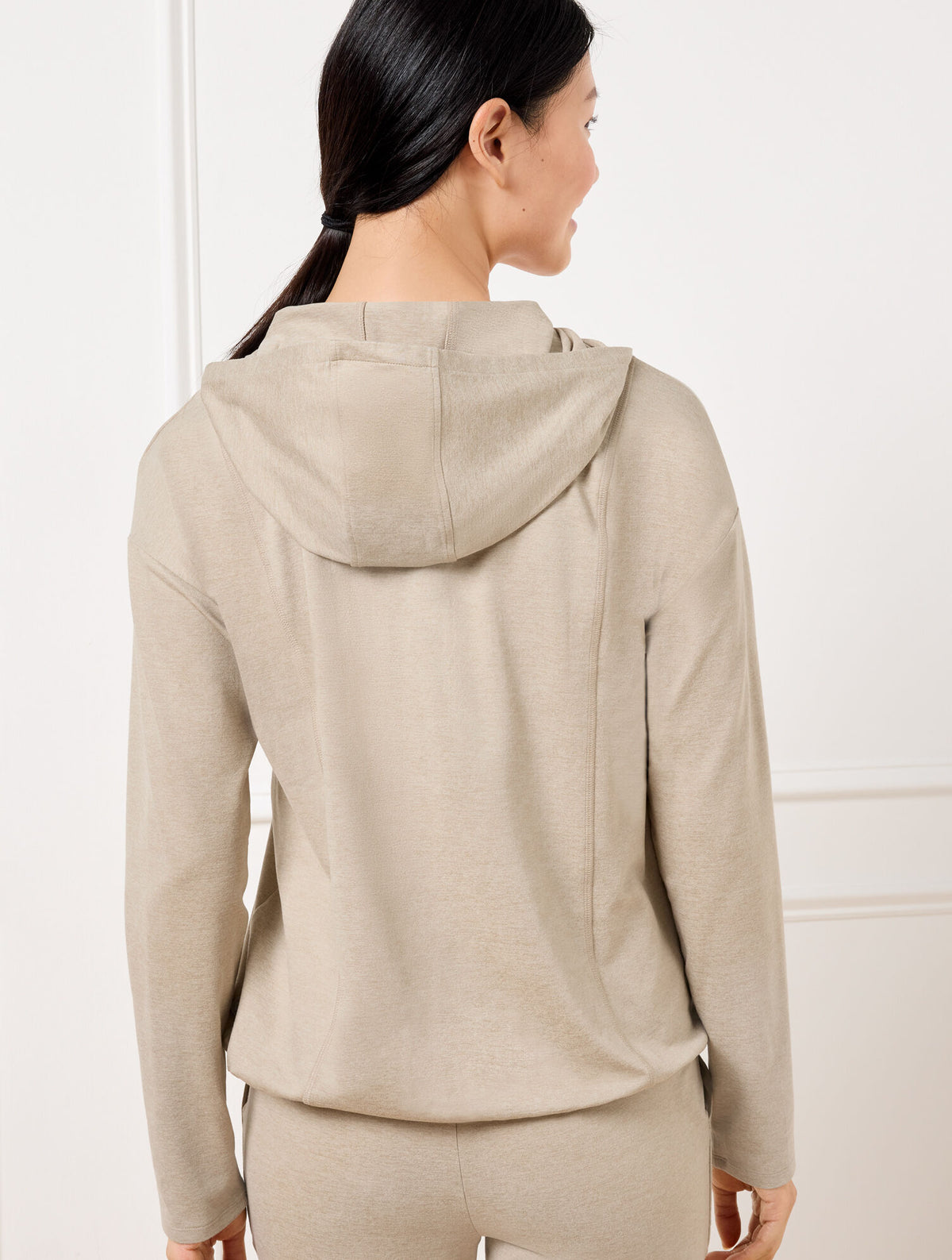 Talbots BUTTERY SOFT EASY KNIT BUNGEE HEM HOODIE