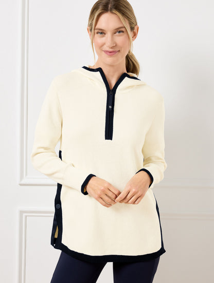 Talbots HALF-ZIP HOODED SWEATER