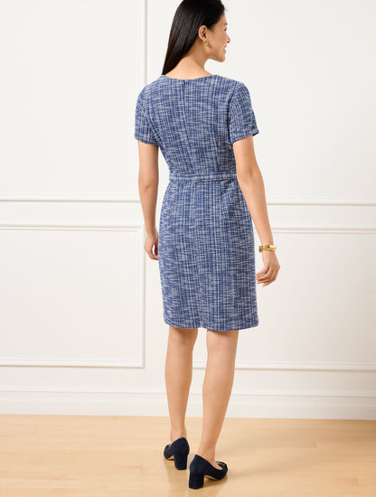 Talbots SHORT SLEEVE TWEED DRESS