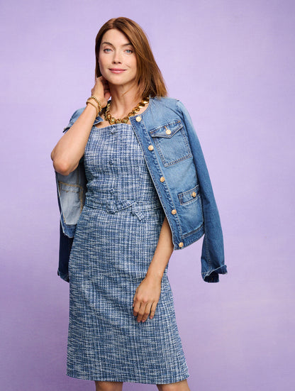 Talbots SHORT SLEEVE TWEED DRESS