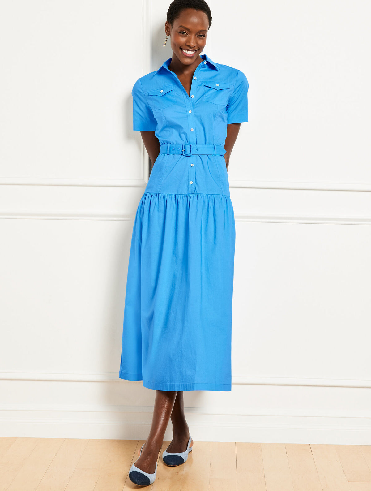 Talbots FRESH POPLIN UTILITY SHIRTDRESS