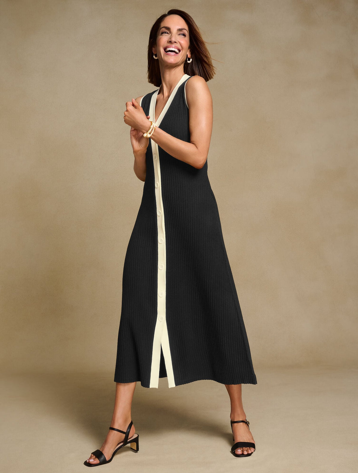 Talbots SLEEVELESS MIDI SWEATER DRESS
