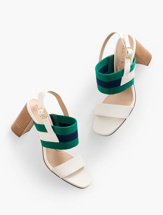 Talbots BETTE VACHETTA BLOCK HEEL SANDALS