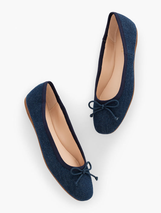 Talbots BLAINE SOFT SOLE DENIM BALLET FLATS