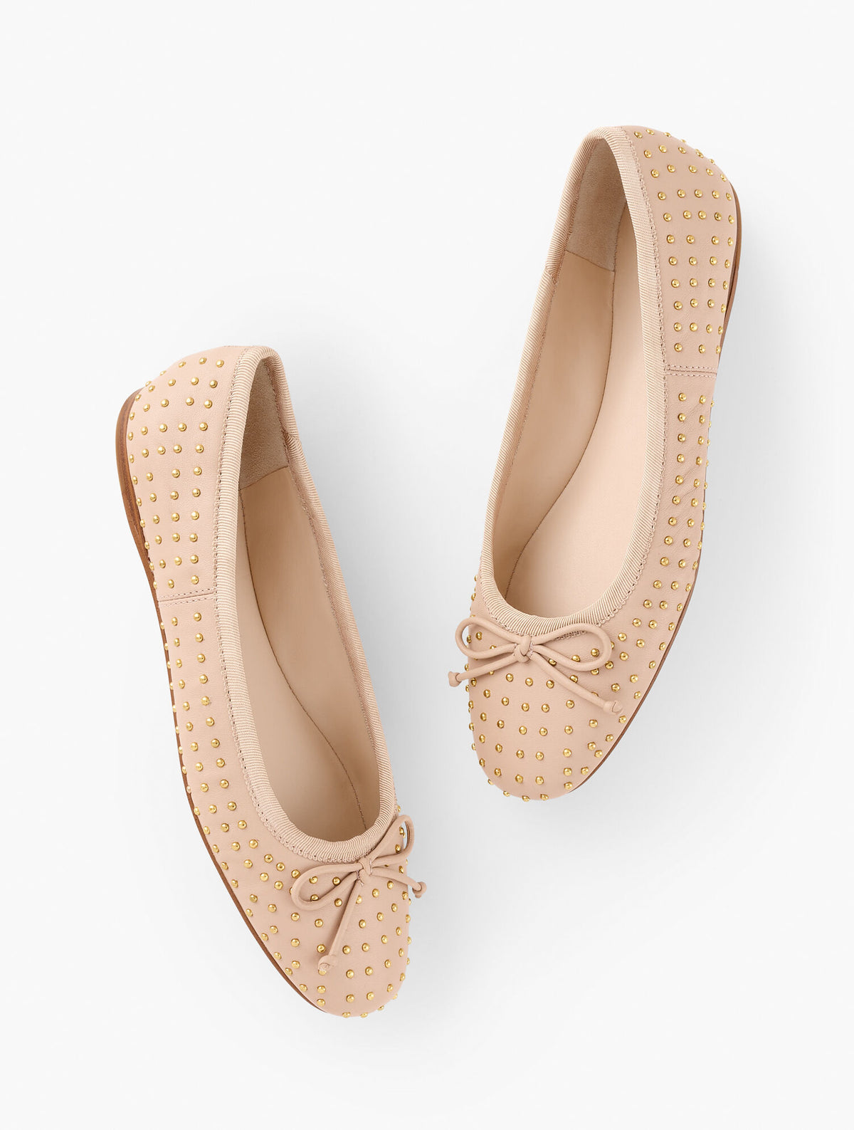 Talbots BLAINE SOFT SOLE STUDDED NAPPA BALLET FLATS