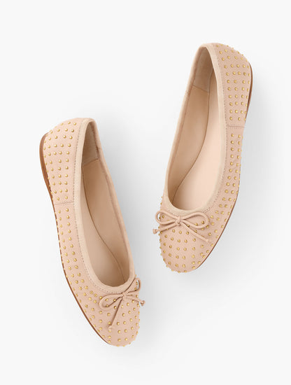 Talbots BLAINE SOFT SOLE STUDDED NAPPA BALLET FLATS