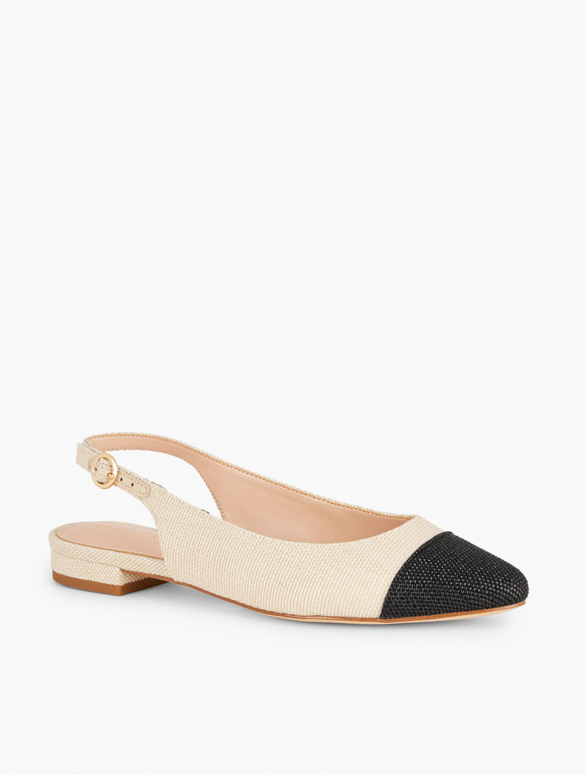 Talbots EDISON WOVEN STRAW SLINGBACK FLATS