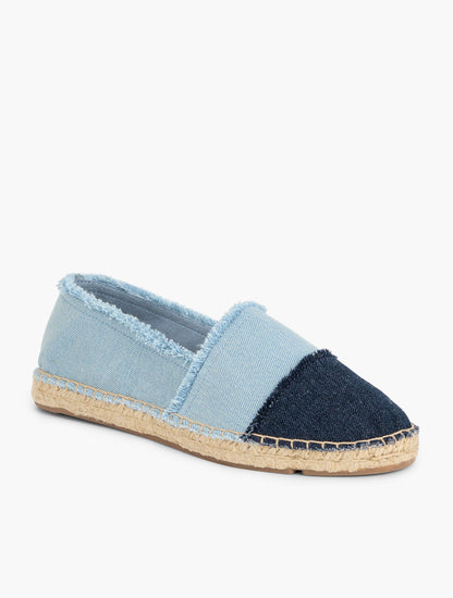 Talbots IZZY FRAYED DENIM ESPADRILLE FLATS