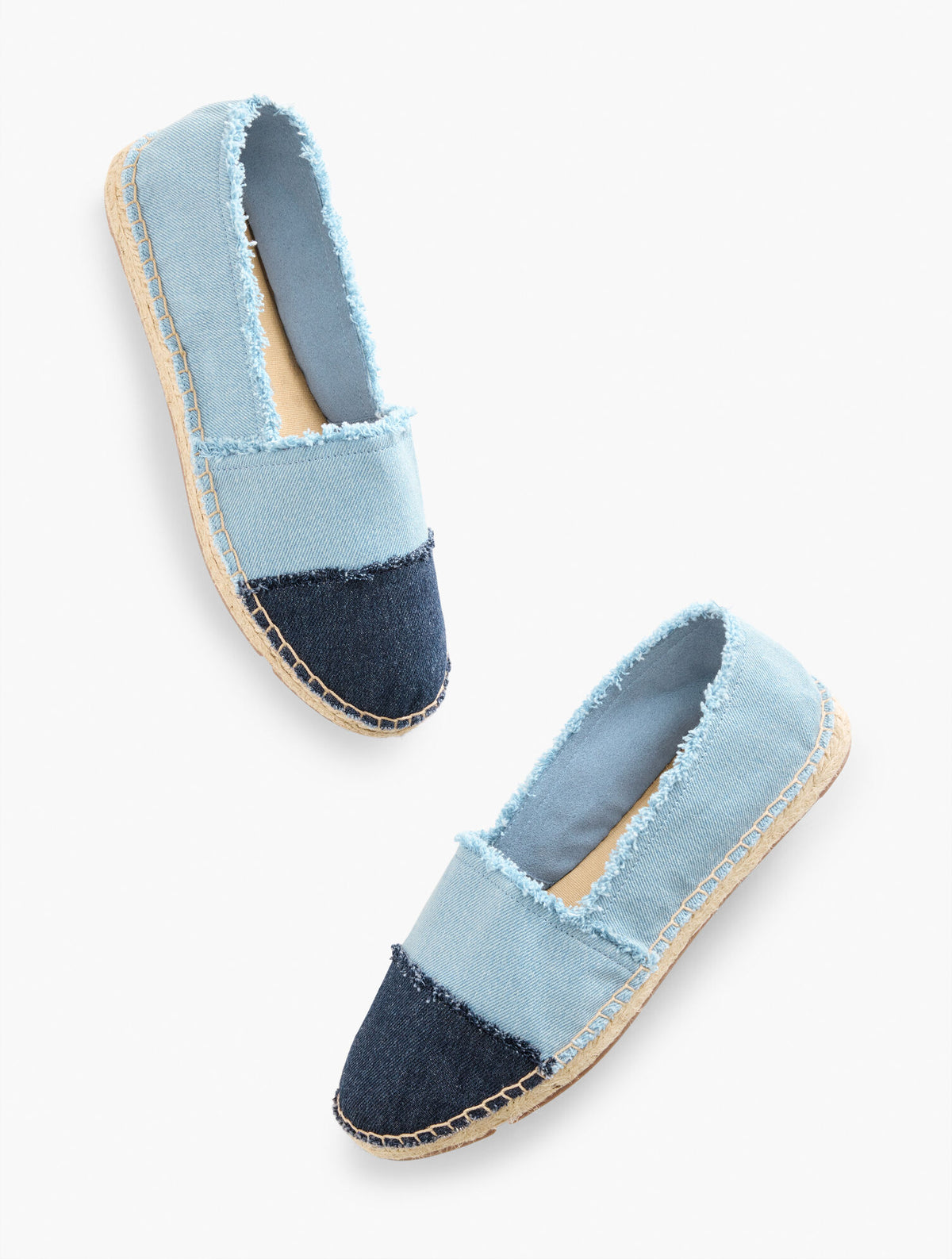 Talbots IZZY FRAYED DENIM ESPADRILLE FLATS