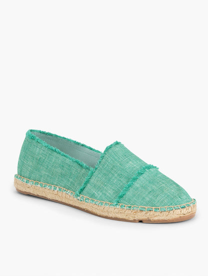 Talbots IZZY FRAYED WASHED LINEN ESPADRILLE FLATS