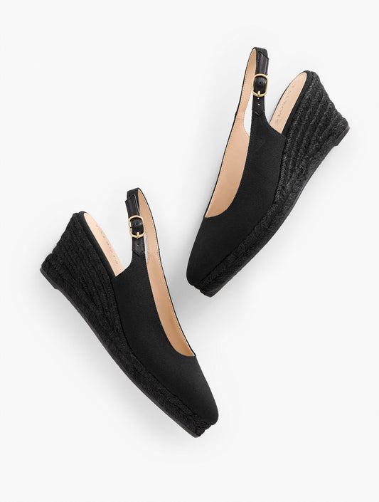 Talbots VIVI CANVAS SLINGBACK ESPADRILLE WEDGES
