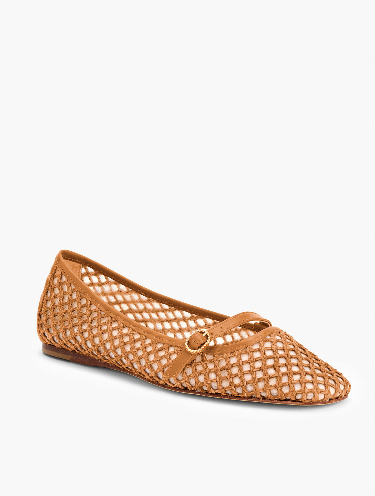 Talbots SLOAN MARY JANE RAFFIA FLATS
