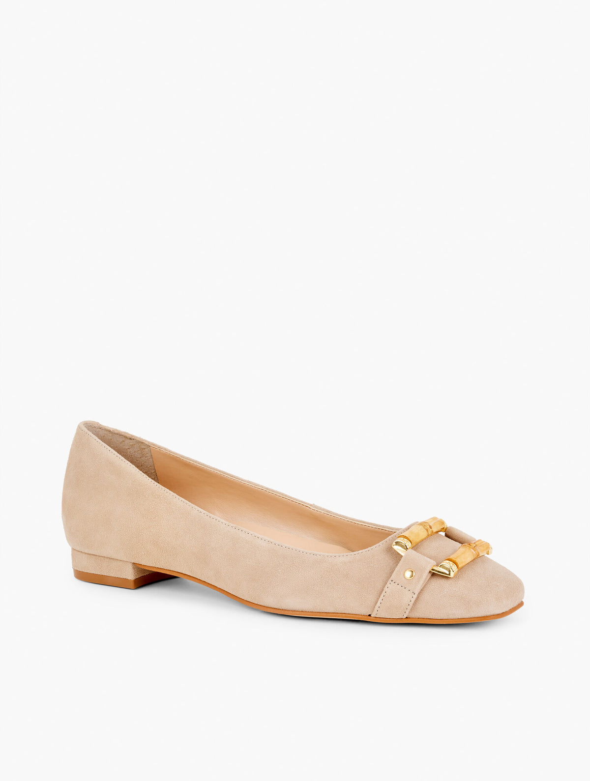 Talbots SUTTON BAMBOO BUCKLE SUEDE FLATS