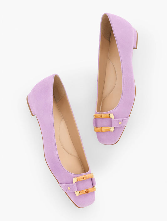 Talbots SUTTON BAMBOO BUCKLE SUEDE FLATS