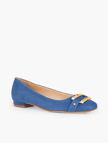 Talbots SUTTON BAMBOO BUCKLE SUEDE FLATS