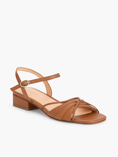 Talbots VIV STRAPPY NAPPA BLOCK HEEL SANDALS