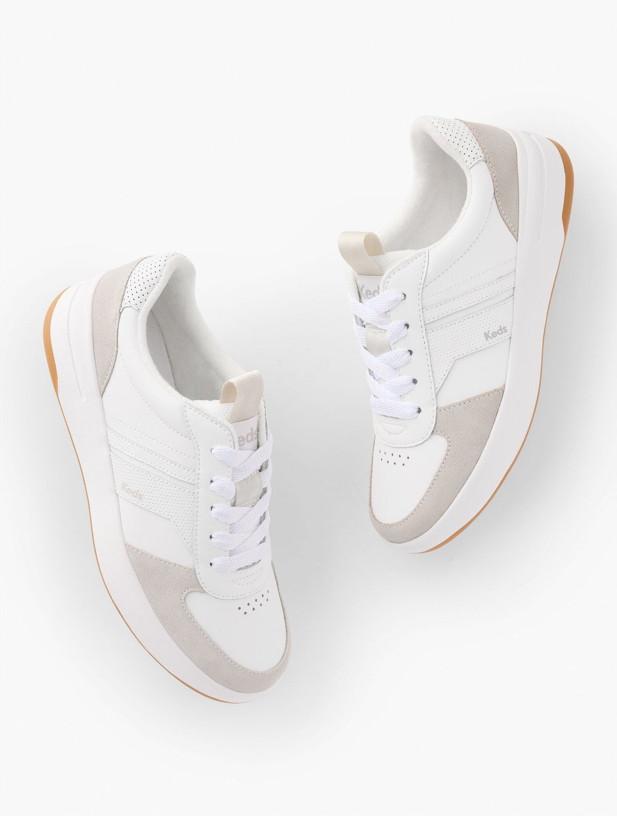 Talbots KEDS® COURT II LEATHER SUEDE SNEAKERS